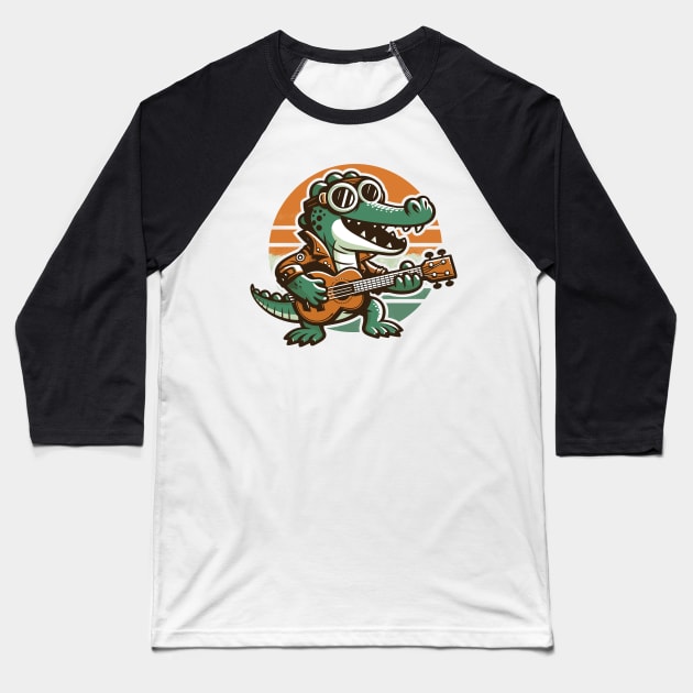 Crocodile Rock Baseball T-Shirt by Trendsdk